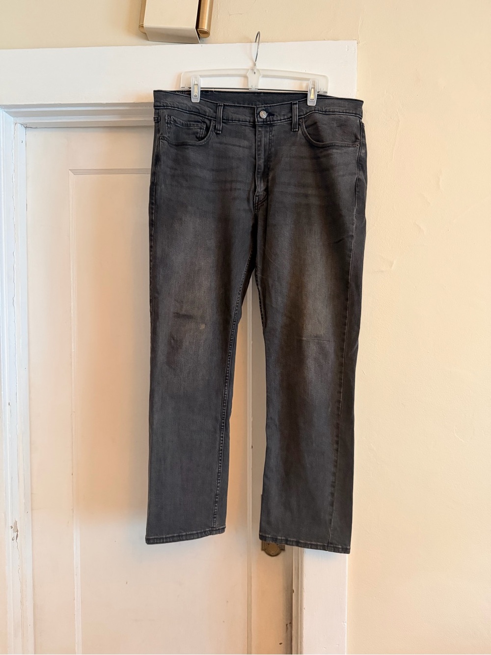 Levi's Men's Washed Gray Straight Jeans